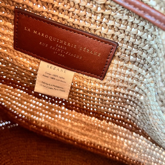 Sezane Farrow Bag in Natural Raffia - Picture 7 of 10